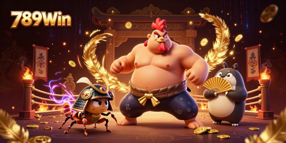 Experience the thrill of 789Win with intense competition in a stunning arena featuring unique characters.