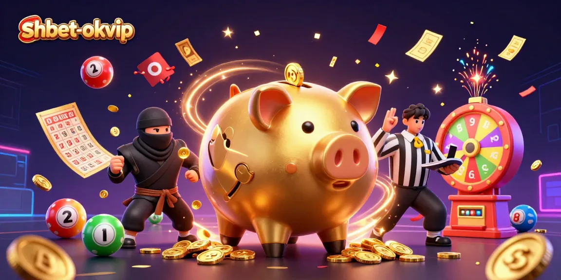 Win big with shbet-okvip as playful characters celebrate exciting gambling action in a vibrant casino scene.